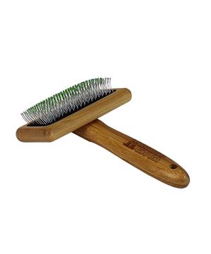 Bamboo Groom Střední jemný kartáč s nerezovými hroty, Finišák