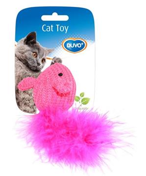 Levně Hračka cat bavlna Myš s ocáskem Duvo+ 10 x 6 x 4 cm 1 ks