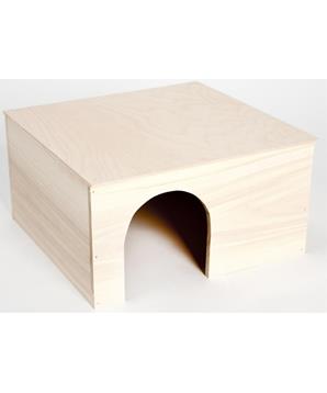 Domek dřevo králík rovná střecha XXL 37 x 35 x 20 cm