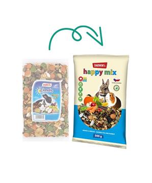 Levně Darwins Happy mix morče a králík 500g
