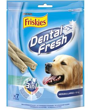 Levně Friskies snack dog - DentalFresh 3 v 1 "M" 180g