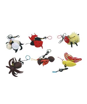 Karlie Hračka pro kočky plyšový hmyz s rolničkou 6x5x3cm