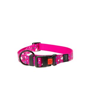 Levně Karlie Obojek ASP Mix&Match růžový motiv CHIP velikost L/XL 45-65cm 25mm