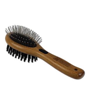 Levně Bamboo Groom Malý kartáč kombinovaný se štětinami a nerezovými hroty