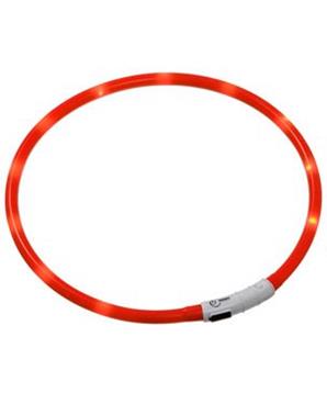 Karlie LED světelný obojek oranžový obvod 20-75cm