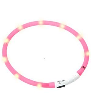 Levně Karlie LED světelný obojek růžový obvod 20-75cm