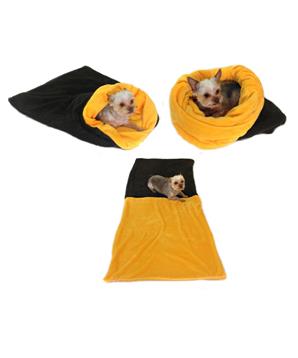Marysa pelíšek 3v1 pro psy, tmavě šedý/žlutý, velikost XL