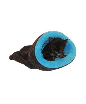 Marysa pelíšek 2v1 mini pro štěňátka/koťátka, modrý/černý