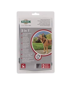 Levně PetSafe postroj pro psy 3v1, Harness and Car Restraint, černá, M