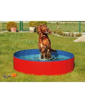 Karlie Skládací bazén pro psy modro/červený 160x30cm