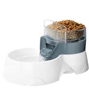 Levně Fontánka Pet Feeder s miskou pro krmení EBI šedá 28x19 1 ks