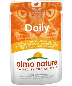 Almo Nature Daily Menu cat kaps. kuře a losos 