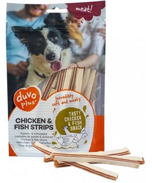 Levně Duvo+ dog Meat! Chicken & fish strips 80g