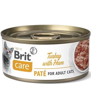 Brit Care Cat konz. Turkey Paté with Ham