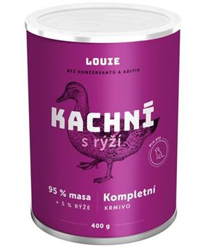 Levně Louie konz. pro psy kachní s rýží 400 g
