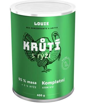 Levně Louie konz. pro psy krůtí s rýží 400 g