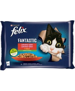 Levně Felix cat kaps.-Fant.Multipack mas.výběr +zelen. 4 x 85g