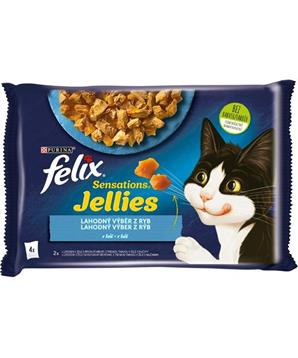 Levně Felix cat kaps.-Sens.Multipack losos,treska v želé 4 x 85 g
