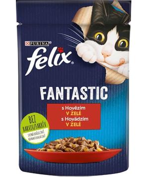 Levně Felix cat kaps.-Fantastic hovězí v želé 85g