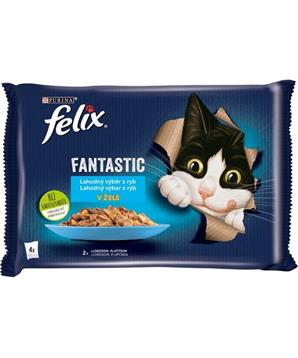 Levně Felix cat kaps.-Fant.Multipack mořské hody v želé 4 x 85g