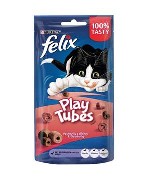 Levně Felix snack cat -Play Tubes příchuť krůta,šunka 50g