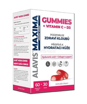 Levně ALAVIS MAXIMA GUMMIES Vitamin C+D3 žvýkací tbl.60+cps.30