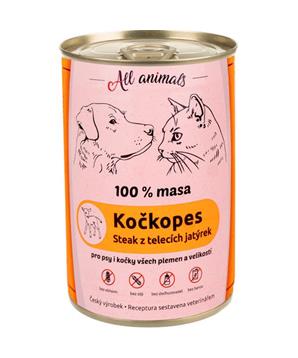 ALL ANIMALS konz. pro psy játrový steak
