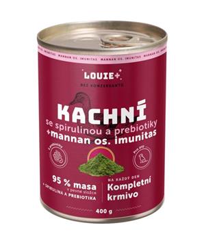 Levně Louie konz.pro psy kachna, spirul.,prebiotika 400g
