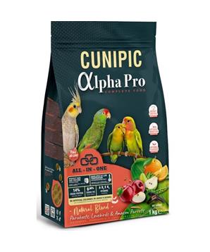 Levně Cunipic Alpha Pro papoušek střední Natural 1 kg