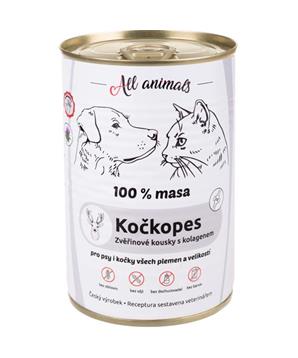 ALL ANIMALS Kočkopes konz. zvěřinové kousky s kolagenem
