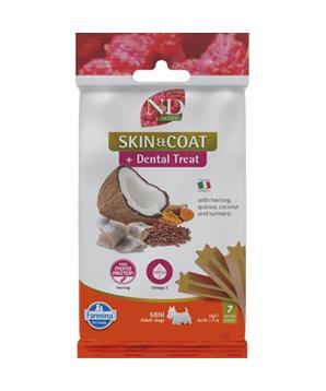 Levně N&D QUINOA Dog Dental Snack Skin & Coat Herring Mini 60g