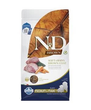 Levně N&D BROWN Dog GF Lamb, Spirulina & Carrot Puppy Medium & Maxi 2,5kg