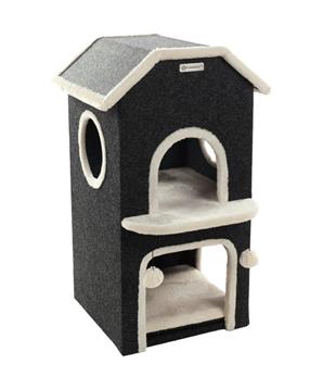 Domek pro kočky dvoupatrový Nordic 80cm Flamingo