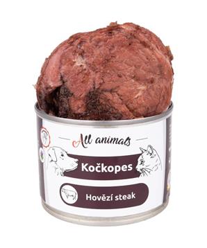 Levně ALL ANIMALS Kočkopes konz. steak z hov.sval. 200g