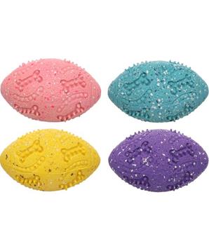 Levně Hračka latex Freckles rugby 8,8cm mix barev Flamingo 1ks/8,8cm
