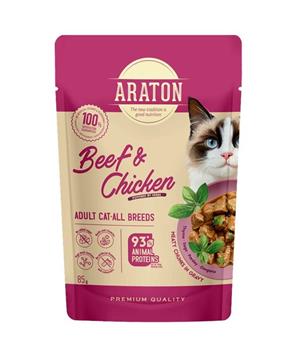 Levně Araton Cat kaps. Adult Beef/Chicken 85g