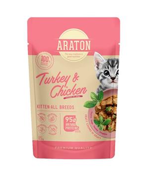 Levně Araton Cat kaps. Kitten Turkey/Chicken 85 g 85g