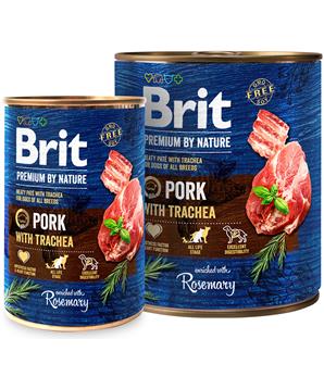 Levně Brit Premium Dog by Nature konz Pork & Trachea 400 g