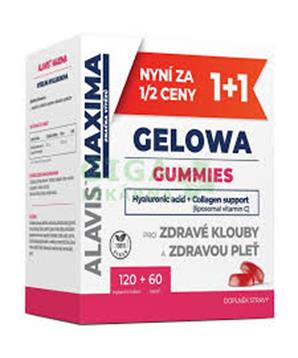 Levně ALAVIS MAXIMA Gelowa Gummies jahoda 120tbl+60cps