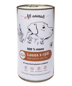 Levně All Animals DOG losos mletý s rýží 1200g