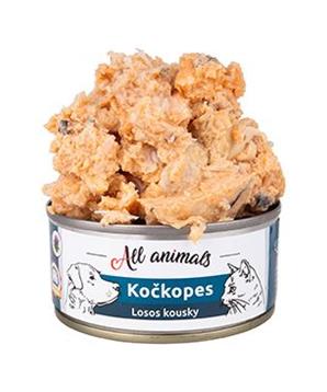 Levně All Animals kočkopes Losos kousky 200g