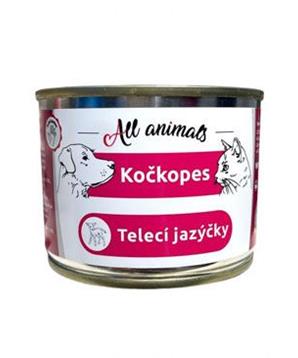 Levně All Animals kočkopes Telecí jazýčky 200g