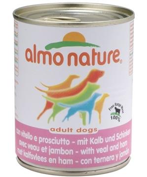 Almo Nature pes konzerva telecí+šunka