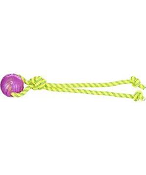 Levně Aqua Toy lano s gumovým míčkem, plovoucí, ø 6 × 40 cm, polyester/TPR 1 ks