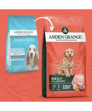 Arden Grange Dog Puppy/Junior rich in fresh Chick.