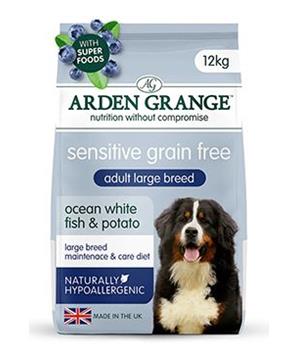 Levně Arden Grange GF Dog Adult Large Sen.O.W.Fish&Pot. 12kg