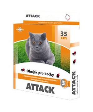 Levně Attack obojek antiparazitární kočka 35 cm