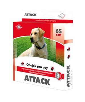 Levně Attack obojek antiparazitární pes 65 cm