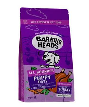 Levně BARKING HEADS All Hounder Puppy Days Turkey 2kg
