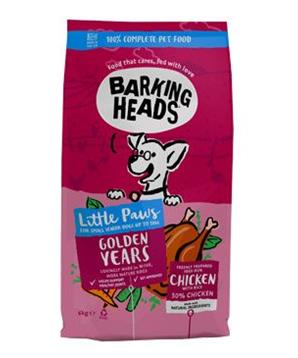 Levně BARKING HEADS Little Paws Golden Years Chicken 1,5kg